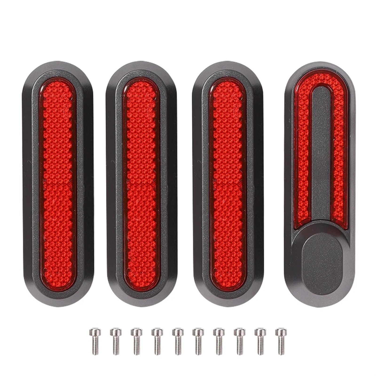 XEBRAD 2/4x Radabdeckung Radkappe Schutzhüllen Reflektierende Aufkleber, for Xiaomi, Mi Electric Scooter Pro 2 M365 Scooter Zubehör Reflektorschale für Elektroroller(B) von XEBRAD
