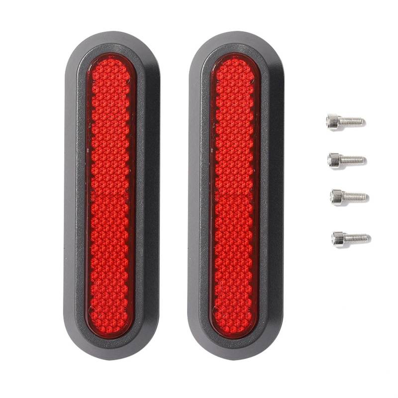 XEBRAD 2-4 STÜCKE Radabdeckung Radkappe Schutzhüllen Reflektierende Aufkleber Tube, for Xiaomi, M365 /Pro 2/1S Elektroroller Zubehör Reflektorschale für Elektroroller(F 2pcs) von XEBRAD