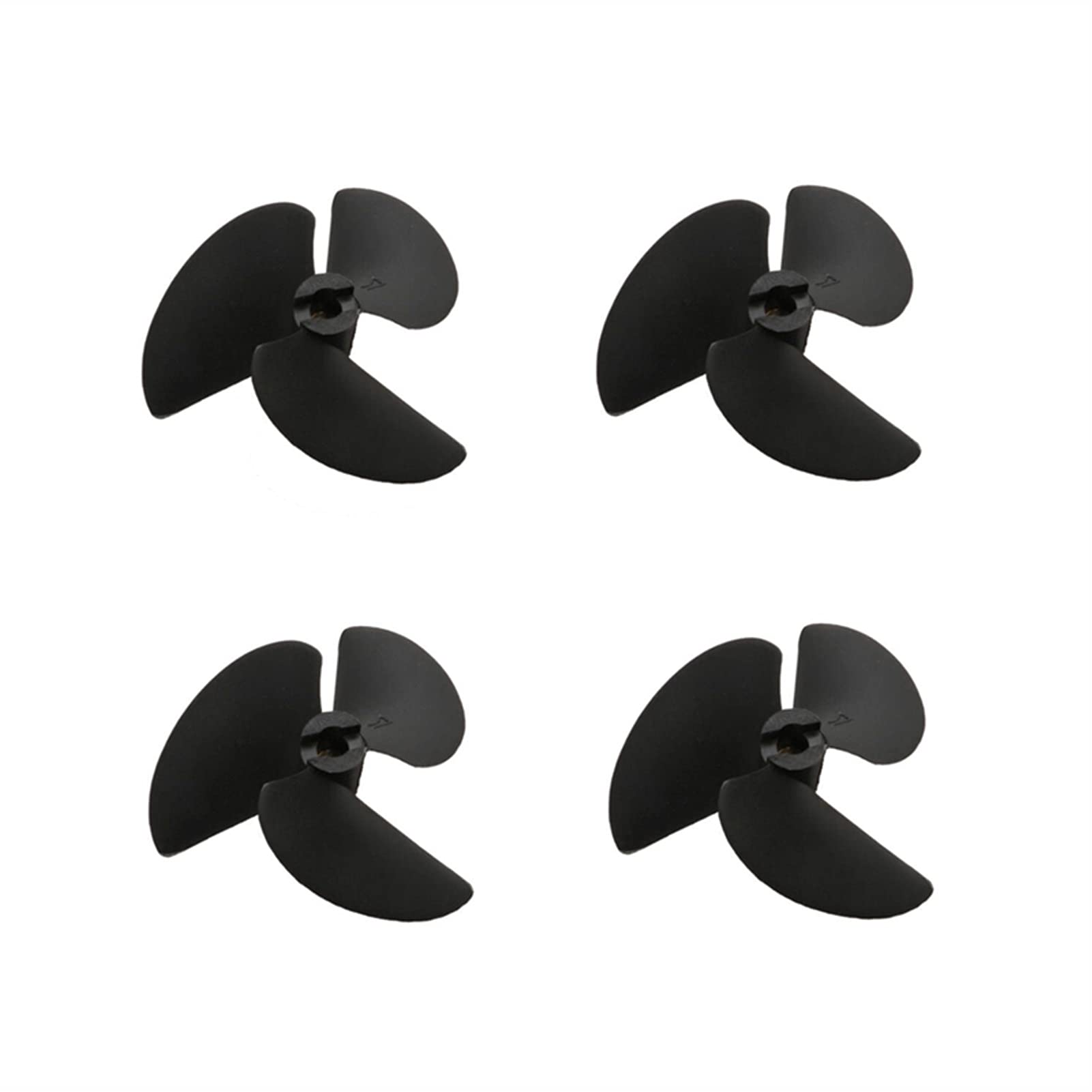 XEBRAD 4PCS RC Boot 3-Blatt Nylon Propeller Durchmesser 36mm/47mm/52mm/55mm/57mm Marine Paddel Mit 4mm/4,76mm Welle Loch Kunststoff Requisiten Bootspropeller aus Metall(4x47mm) von XEBRAD