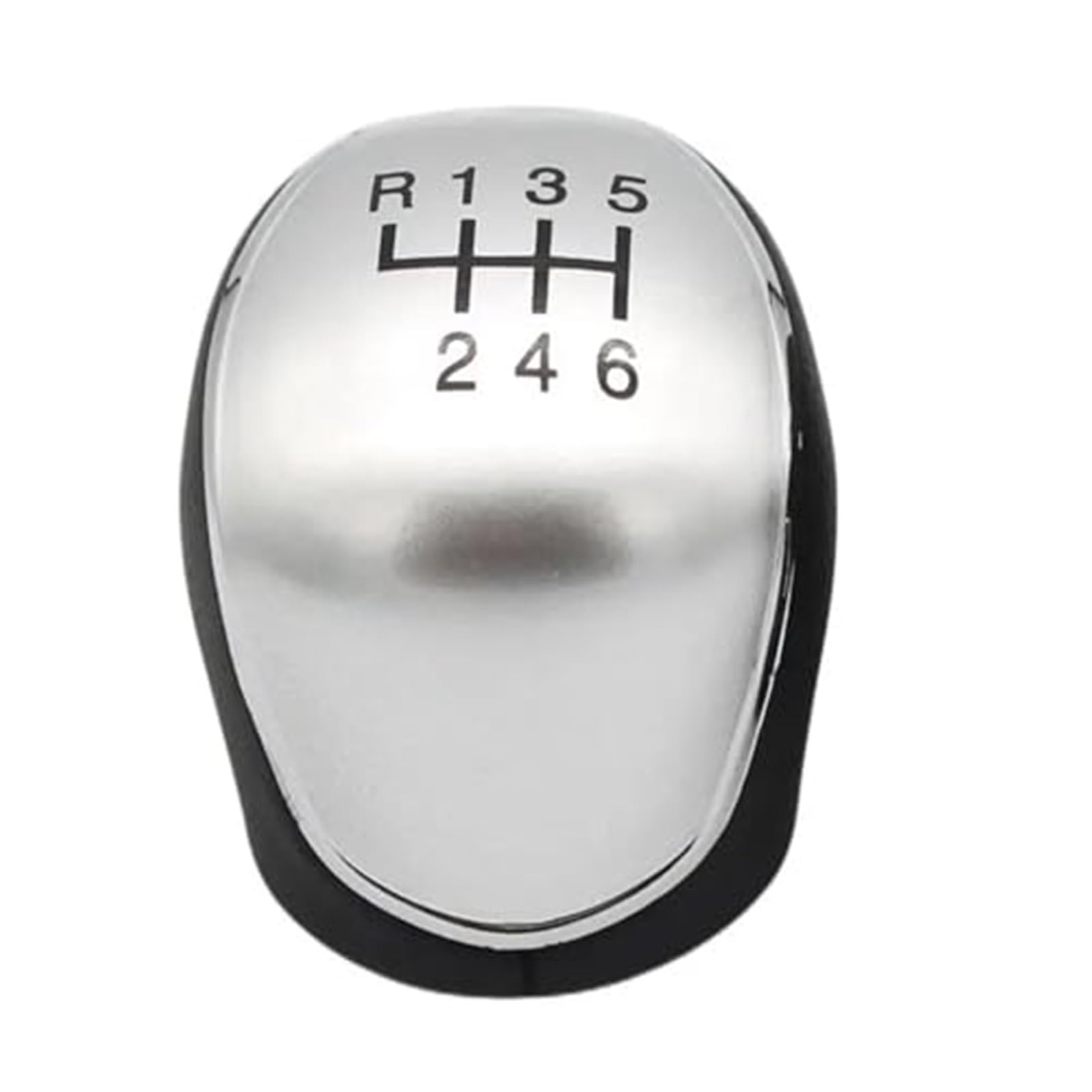 XEBRAD 5/6-Gang-Schaltknauf, Gamasche, Manschette, Hebel, Handballenabdeckung, for Ford, for Mondeo, 4 IV Mk4 2007–2014 Schaltsackabdeckung fürs Auto(Black 6 Speed Silver Knob) von XEBRAD