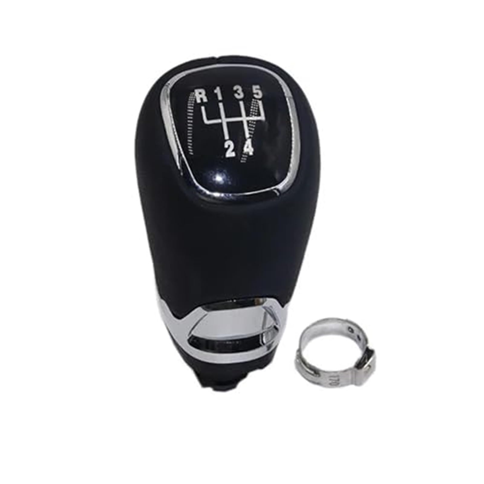 XEBRAD 5 6 Gang Auto Shift Schaltknauf Hebel Gaitor Kofferraumabdeckung, for Skoda, Rapid 2012 2013 2014 2015 2016 2017 2018 Schaltsackabdeckung fürs Auto(Black 5 Speed Gear knob) von XEBRAD