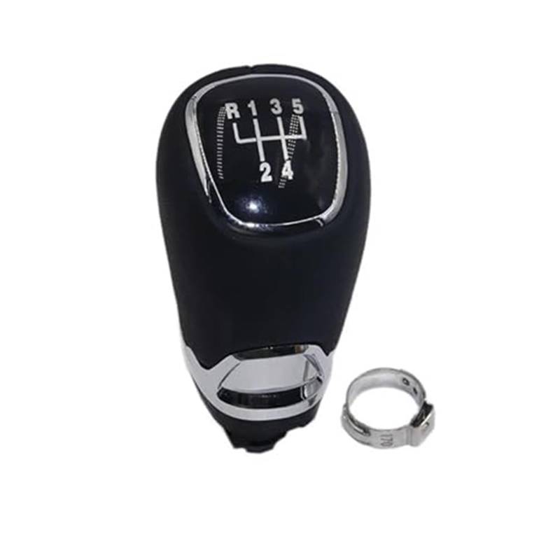 XEBRAD 5 6 Gang Auto Shift Schaltknauf Hebel Gaitor Kofferraumabdeckung, for Skoda, Rapid 2012 2013 2014 2015 2016 2017 2018 Schaltsackabdeckung fürs Auto(Black 5 Speed Gear knob) von XEBRAD