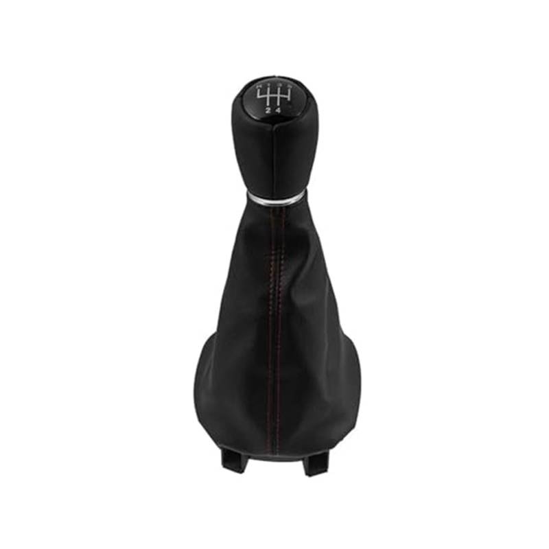 XEBRAD 5 6 Gang Schaltknauf Hebel Schaltmanschette Leder Kofferraumabdeckung, for Seat, Leon 1 MK1 Toledo II MK2 1998-2005 Autozubehör Schaltsackabdeckung fürs Auto(Black 5 Speed) von XEBRAD