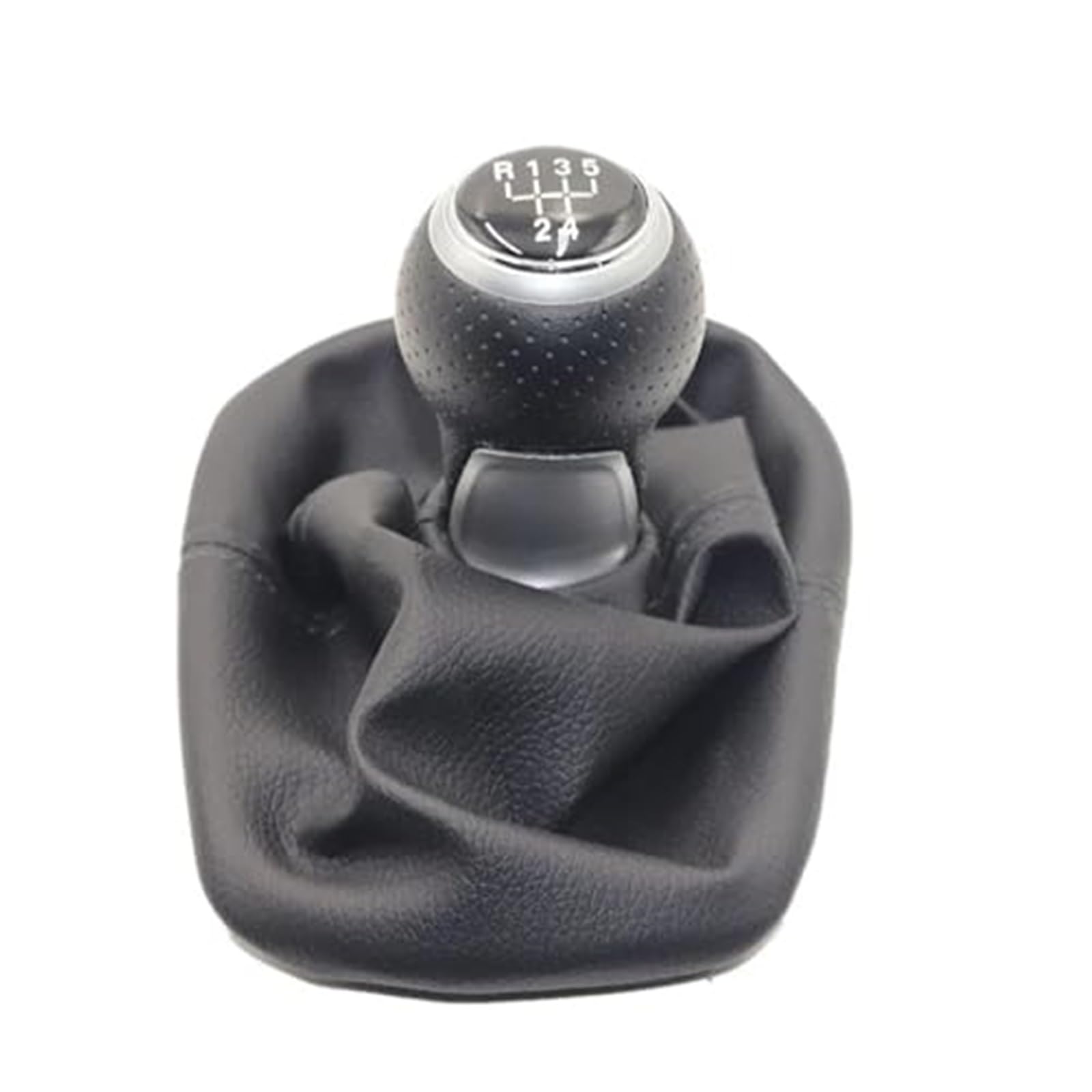 XEBRAD 5 6 Gang Schaltknauf Hebel Schaltmanschette PU-Leder, for Seat, Leon Toledo 1999-2001 Schaltknauf Schaltsackabdeckung fürs Auto(Black R12345 Speed Type 5) von XEBRAD