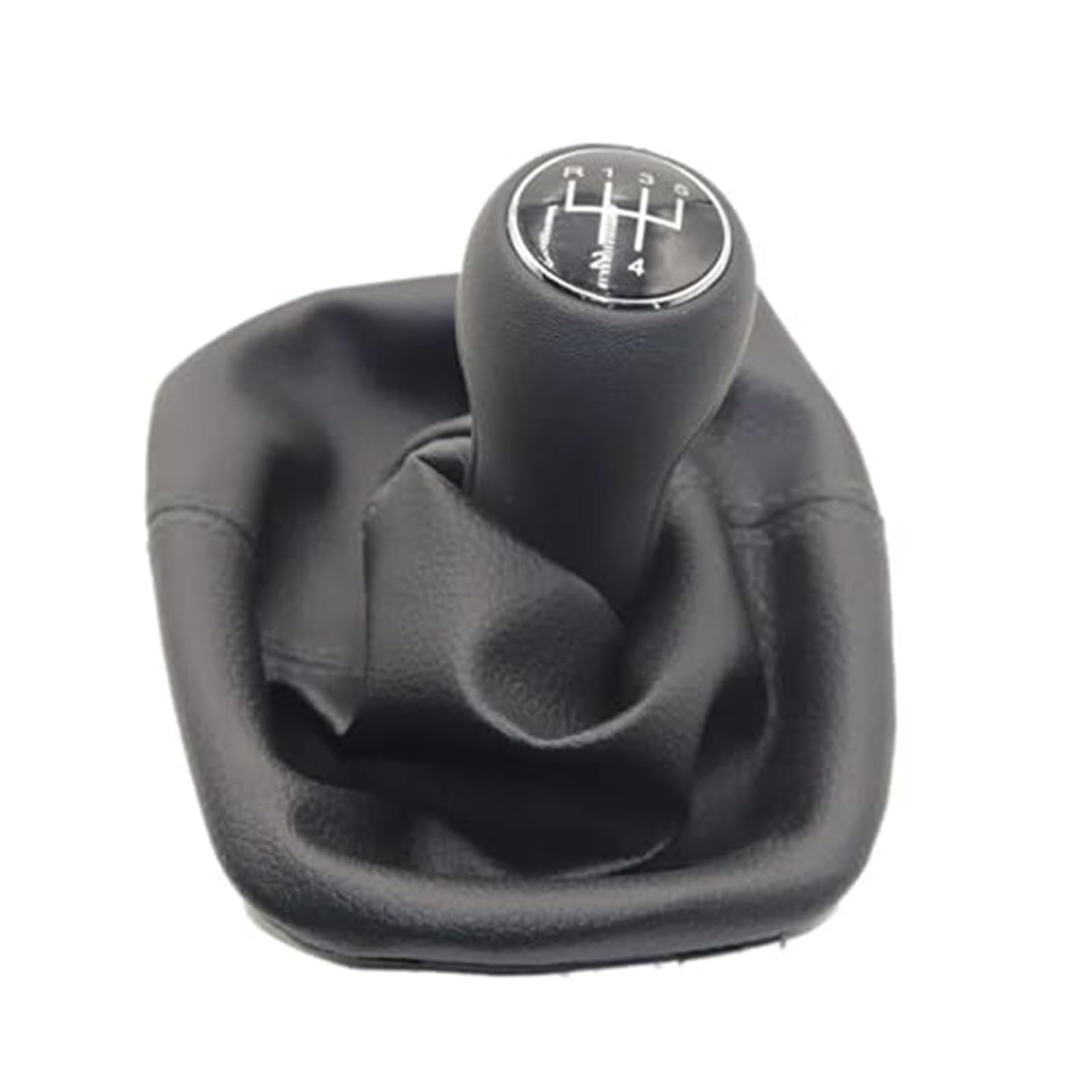 XEBRAD 5 6 Gang Schaltknauf Hebel Schaltmanschette PU-Leder, for Seat, Leon Toledo 1999-2001 Schaltknauf Schaltsackabdeckung fürs Auto(Black R12345 Speed Type 6) von XEBRAD