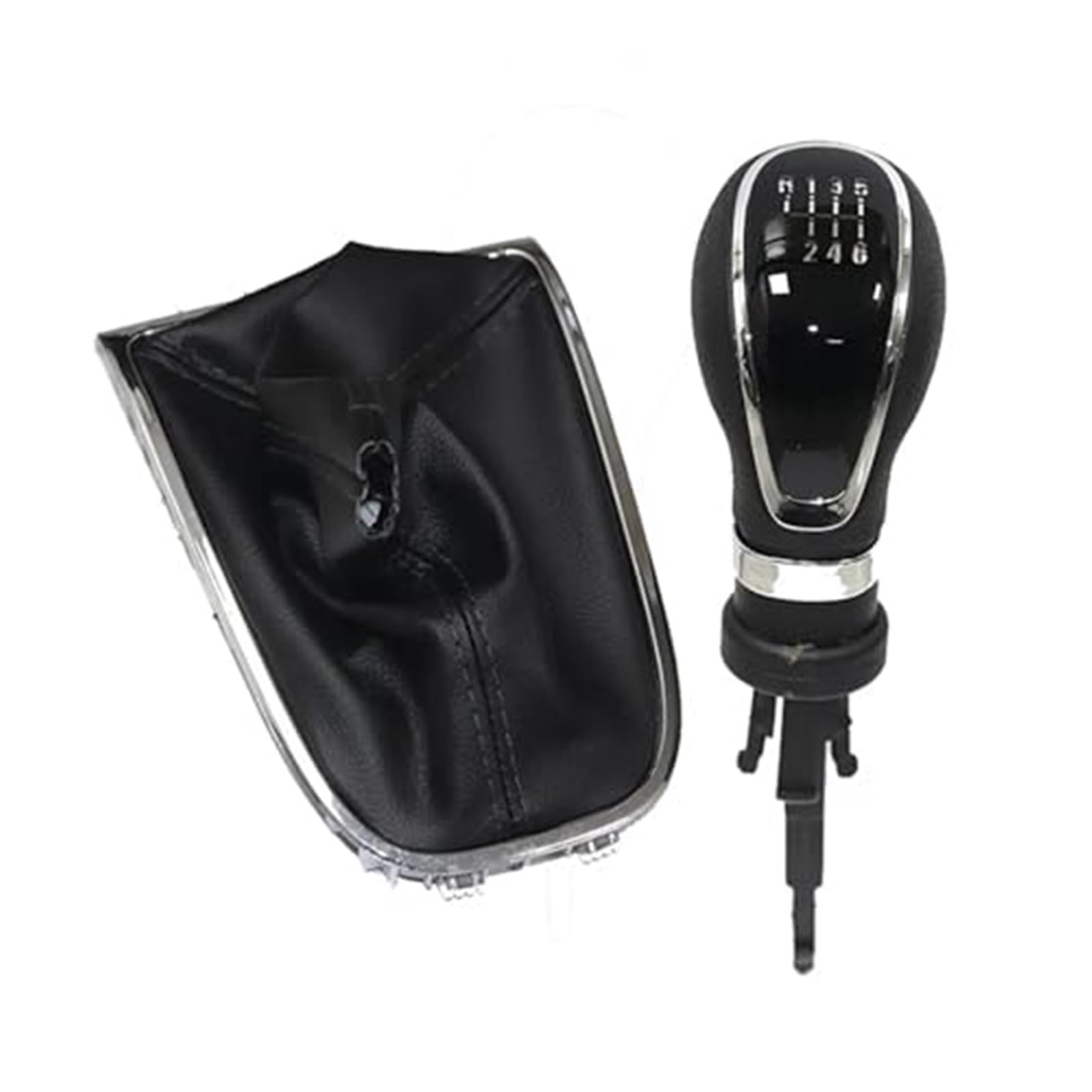 XEBRAD 5 6 Gang Schaltknauf Kofferraumabdeckung Gamasche Hebel Schaltgriff Stick, for Vauxhall, for Opel, Astra J GTC 2011-2019 Schaltgetriebe Schaltsackabdeckung fürs Auto(Black 6 Speed) von XEBRAD