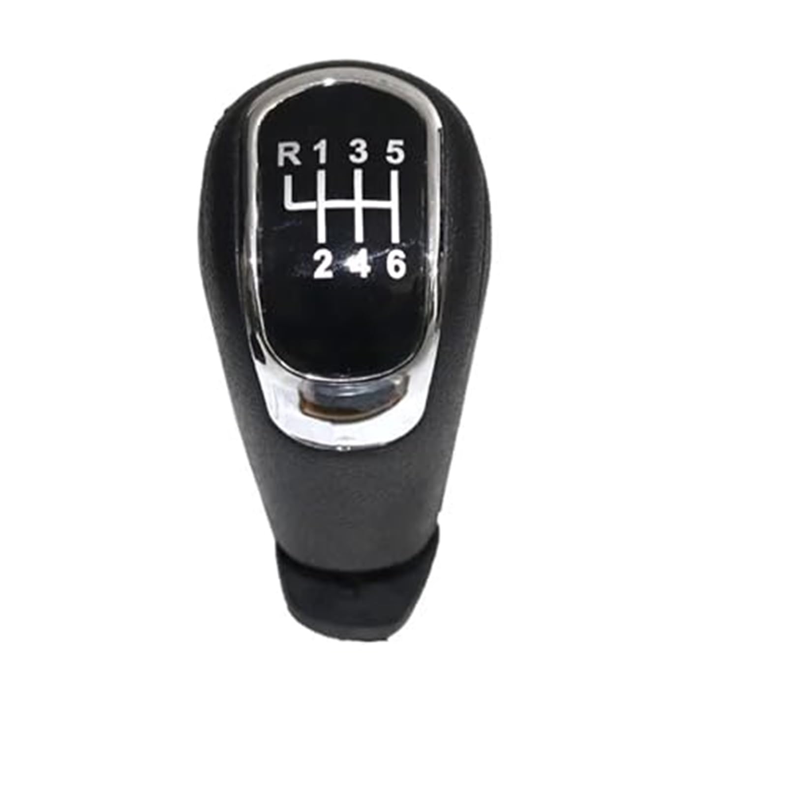 XEBRAD 5 6-Gang-Schaltknauf for manuelles Auto, Gamasche, Kofferraumabdeckung, for Skoda, for Superb II 2008–2012, Yeti 2009–2012 Schaltsackabdeckung fürs Auto(Black 6 Speed knob) von XEBRAD