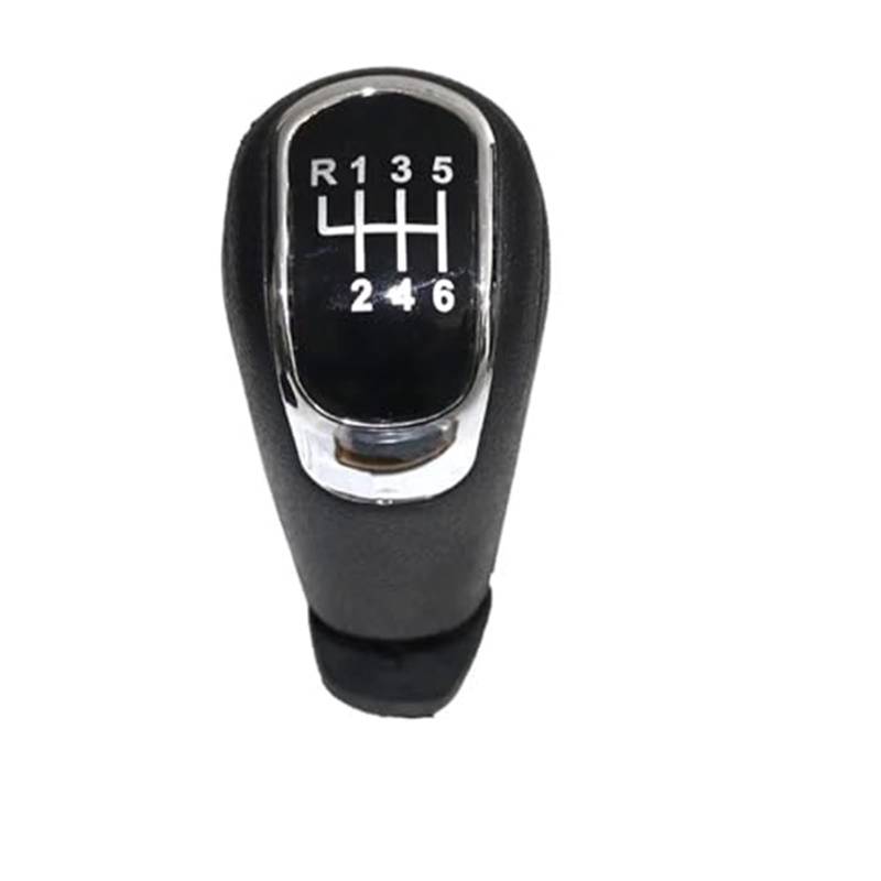 XEBRAD 5 6-Gang-Schaltknauf for manuelles Auto, Gamasche, Kofferraumabdeckung, for Skoda, for Superb II 2008–2012, Yeti 2009–2012 Schaltsackabdeckung fürs Auto(Black 6 Speed knob) von XEBRAD