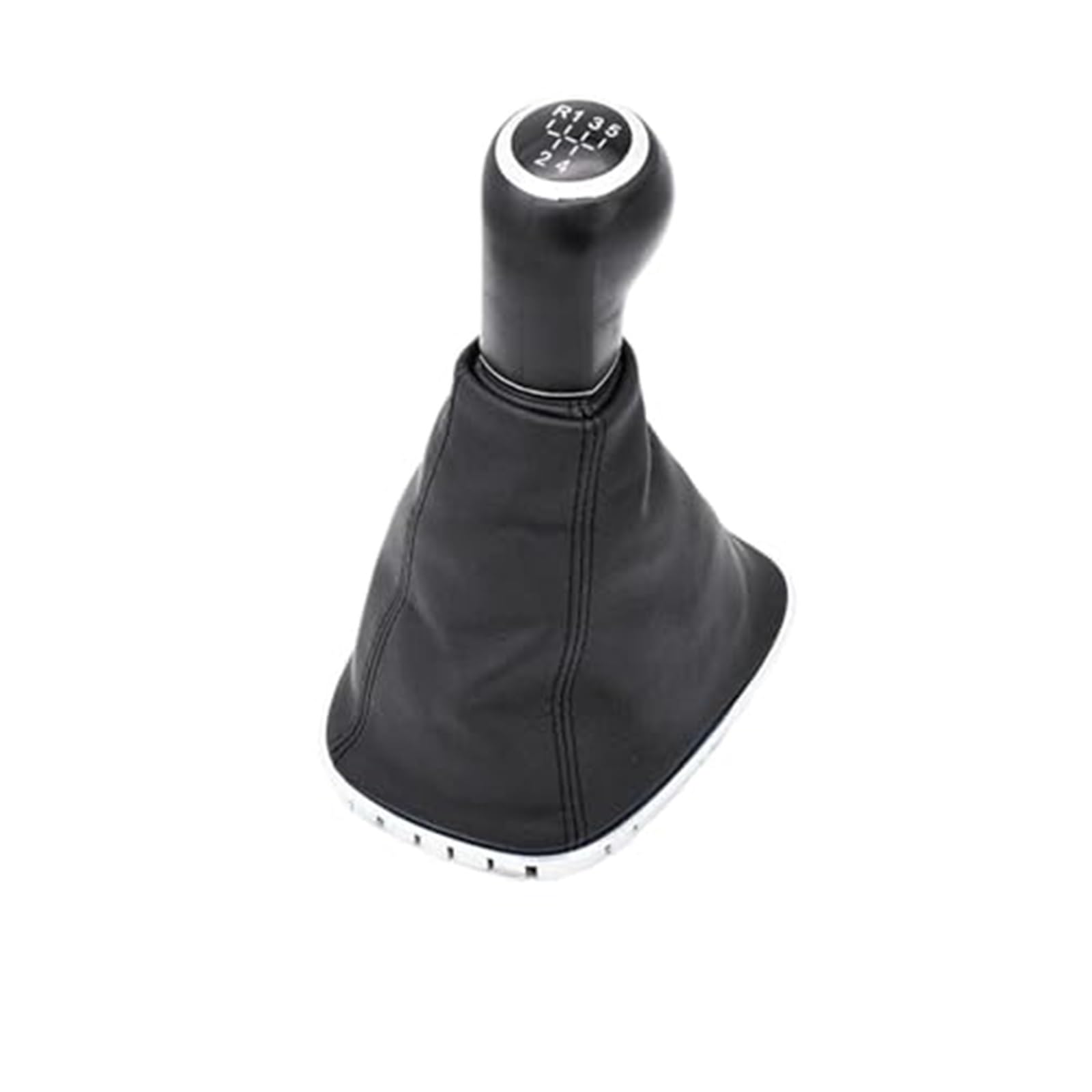 XEBRAD 5-Gang-Auto-Schaltknauf-Abdeckung, for Opel, for Vauxhall, Corsa D 2006–2014 009140093 19276456 Lever Stick Gaitor Boot Schaltsackabdeckung fürs Auto(Black Shift knob Set) von XEBRAD