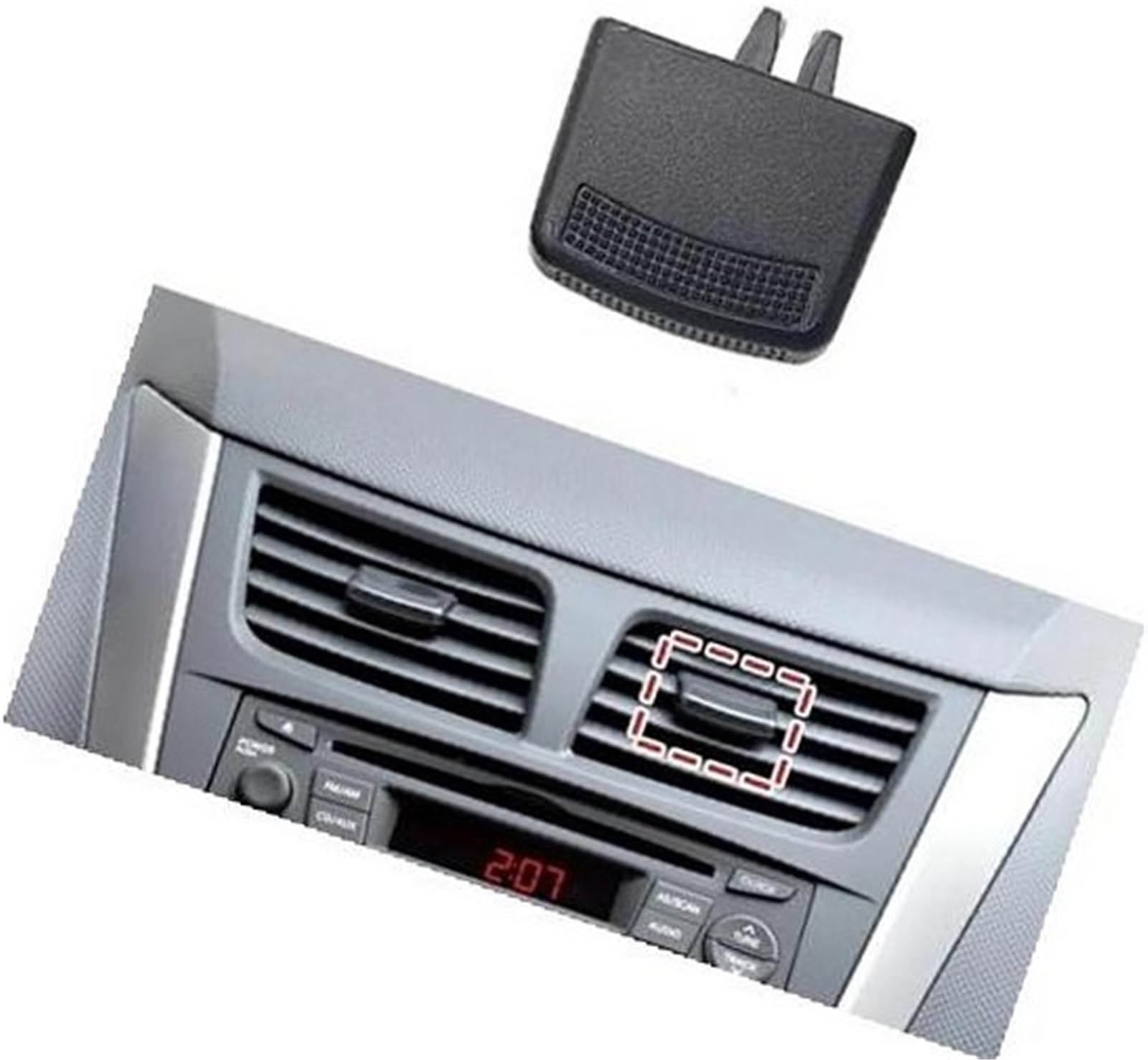 XEBRAD Armaturenbrett-Entlüftungs-Reparatursatz, Auslasslaschen-Clip, Entlüftungsgitter, Auto-Clip, for Hyundai, for Verna for Solaris 2010–2016 Auto-Lüftungsclip(Black NO.3) von XEBRAD