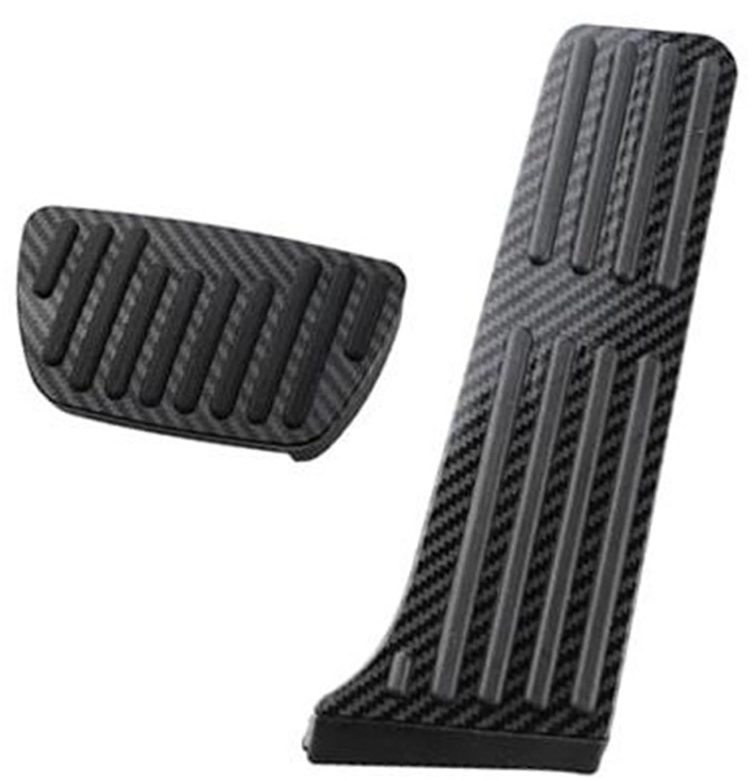 XEBRAD Auto-Pedalabdeckung, for Toyota, for RAV4, RAV 4 XA50 2019–2022, Zubehör, Carbonfaser-Pedale, Gaspedal, Bremse, Fußstütze Auto-Pedalauflage-Abdeckung(Black at Without Rest) von XEBRAD
