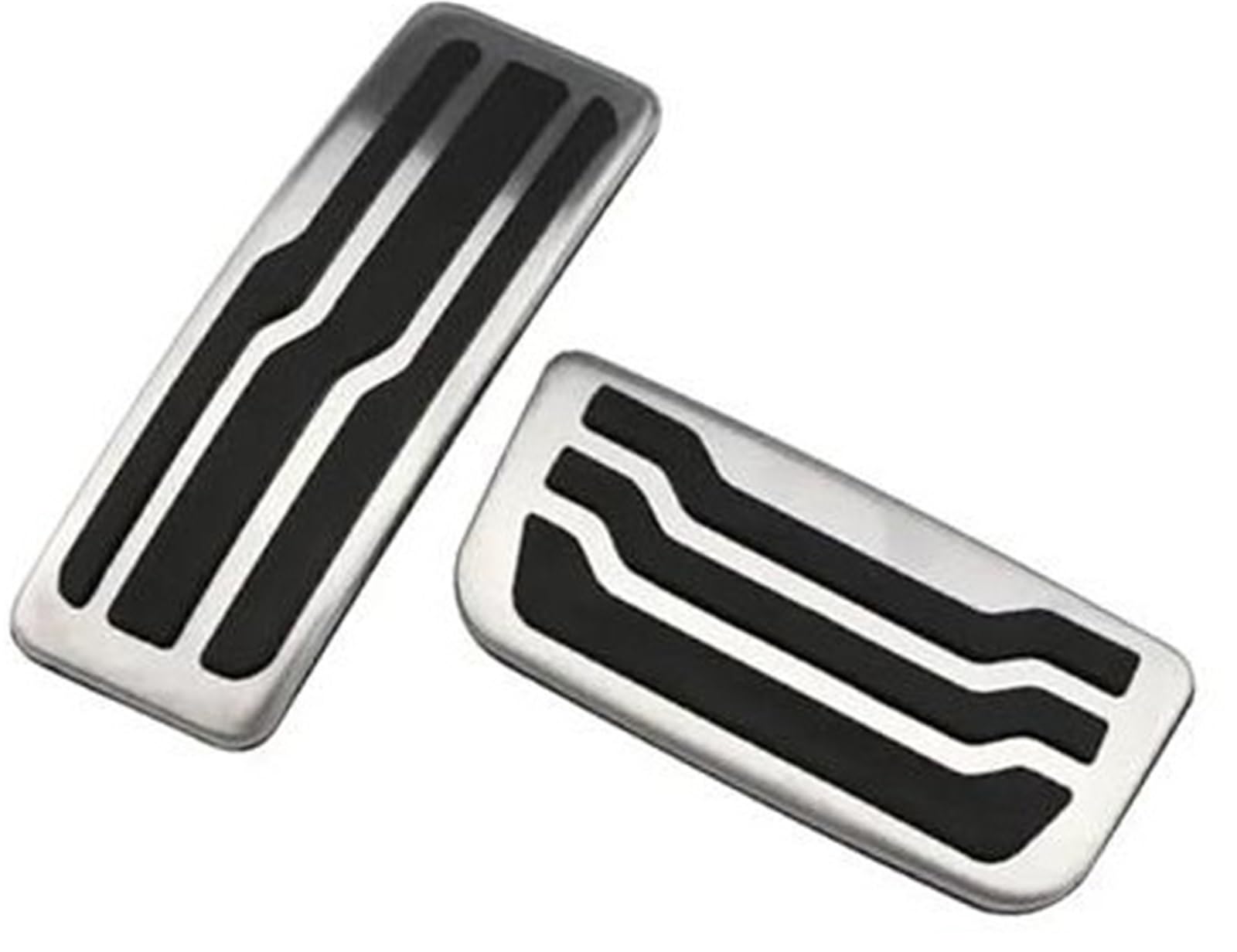 XEBRAD Auto-Pedalpolster-Abdeckung, for Ford, Everest Endeavour Raider Ranger 2016–2022, rostfreie Pedale, Kraftstoffbremse Auto-Pedalauflage-Abdeckung(Black 2pcs at Pedal) von XEBRAD