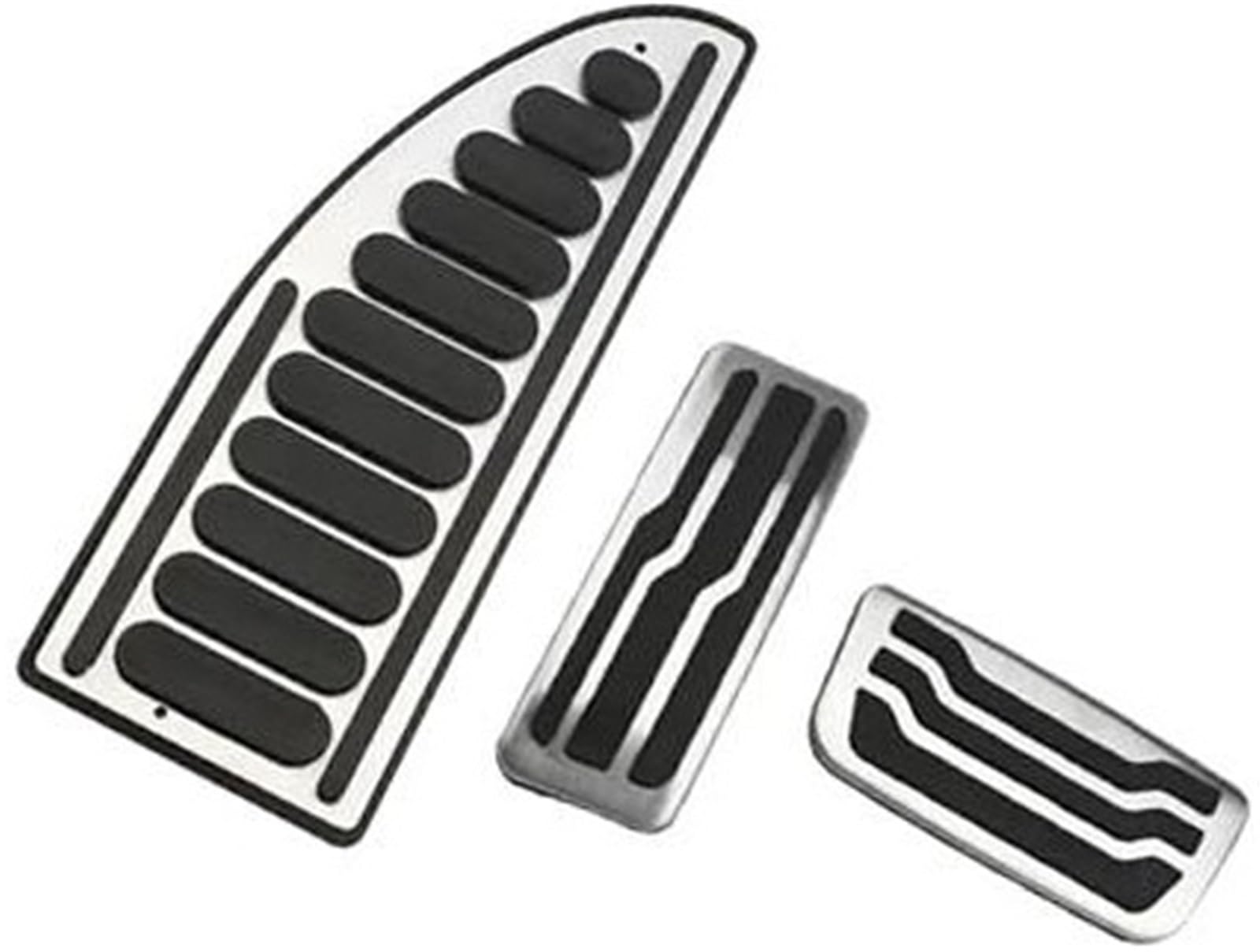 XEBRAD Auto-Pedalpolster-Abdeckung, for Ford, Everest Endeavour Raider Ranger 2016–2022, rostfreie Pedale, Kraftstoffbremse Auto-Pedalauflage-Abdeckung(Black at with Rest Pedal) von XEBRAD