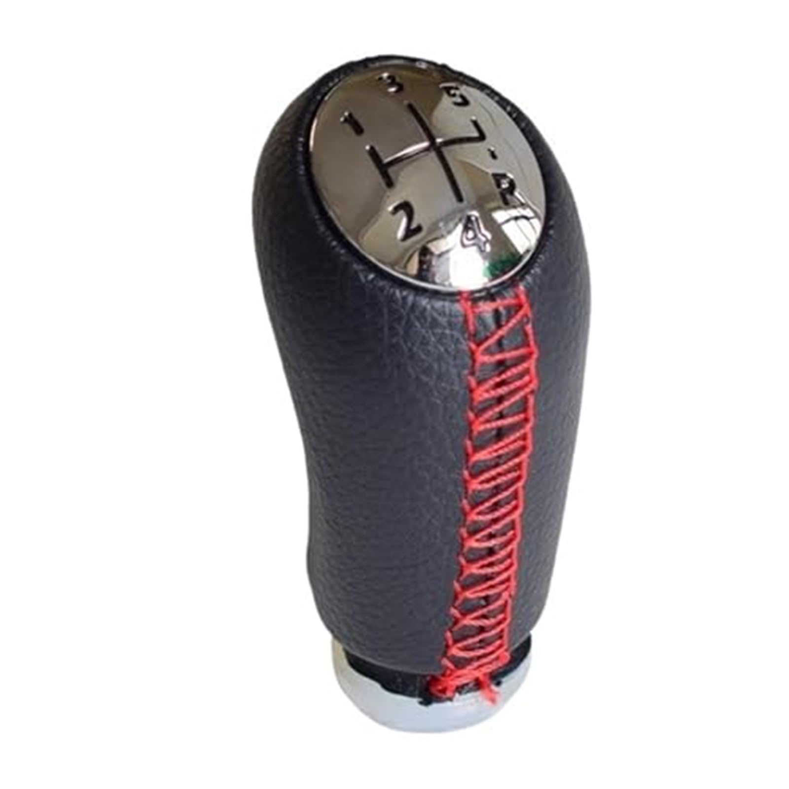 XEBRAD Auto-Schaltknauf-Abdeckung, for Renault, Megane 2 MK2 II Sport Tourer II 2002–2009, Hebel-Schalthebelgehäuse, Schwarze Gamaschenmanschette Schaltsackabdeckung fürs Auto(Black Red-Chrome) von XEBRAD
