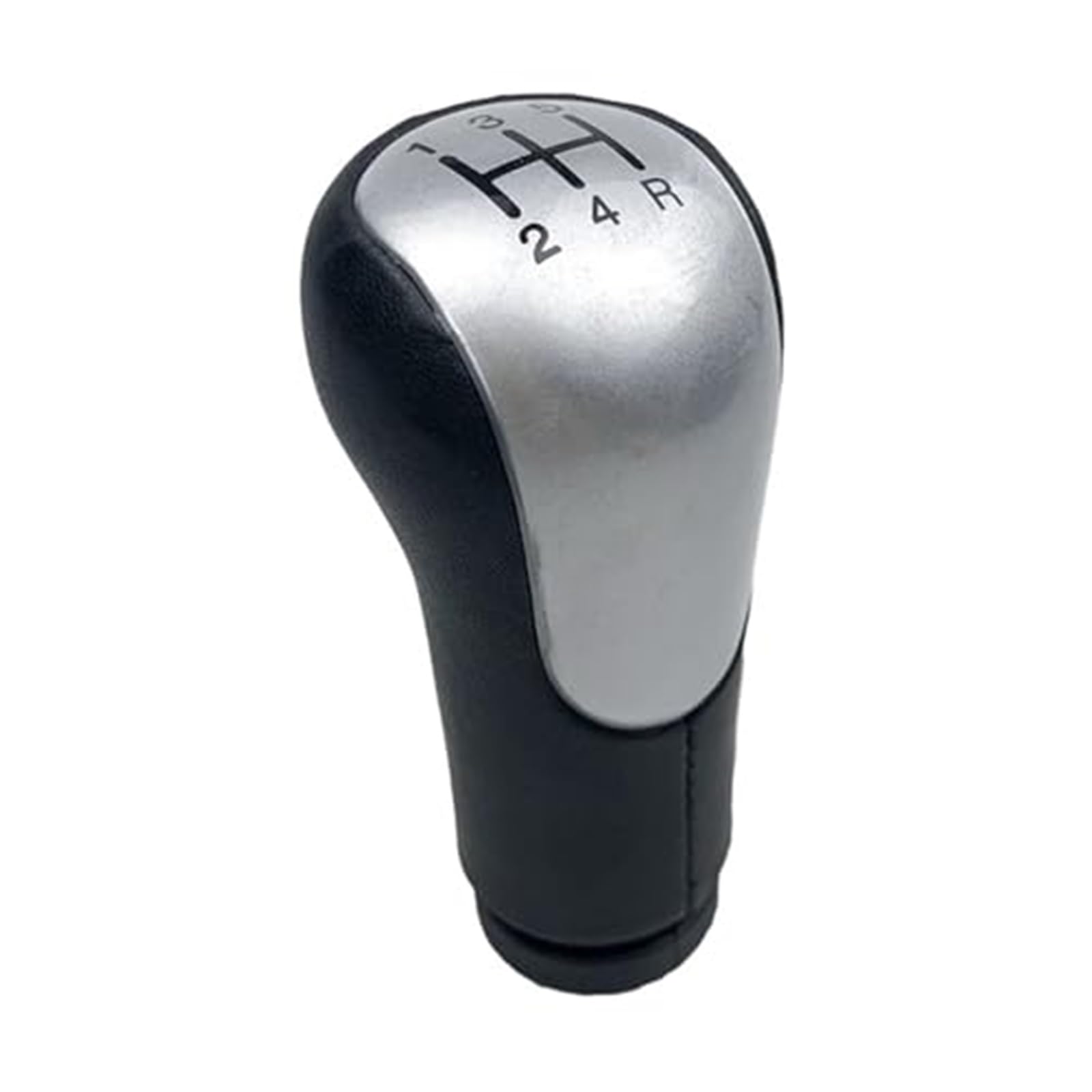 XEBRAD Auto-Schaltknauf-Gamaschenmanschettenabdeckung, for Ford, for Fiesta, MK6 Fusion Transit Connect 2002-2008, Gehäusekragen Schaltsackabdeckung fürs Auto(Black 5 Speed Silver) von XEBRAD