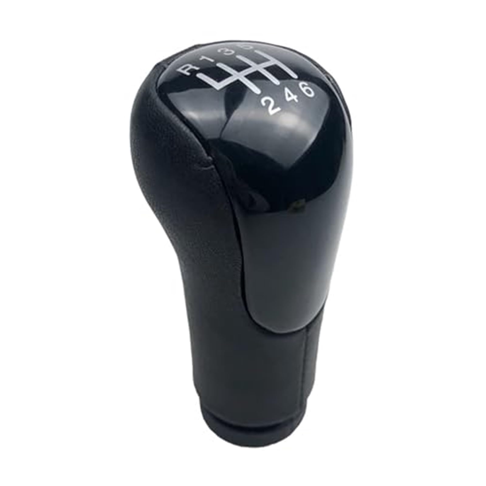 XEBRAD Auto-Schaltknauf-Gamaschenmanschettenabdeckung, for Ford, for Fiesta, MK6 Fusion Transit Connect 2002-2008, Gehäusekragen Schaltsackabdeckung fürs Auto(Black 6 Speed Black) von XEBRAD