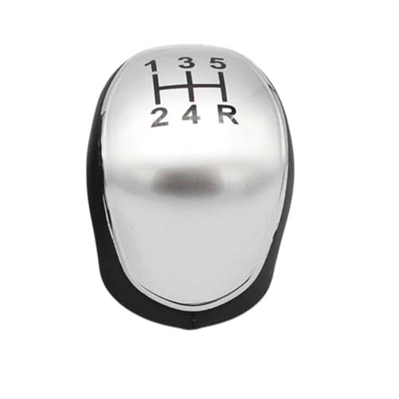 XEBRAD Auto-Schaltknauf-Gamaschenmanschettenabdeckung, for Ford, for Mondeo, 4 Mk4 IV 2007–2014, staubdichter Gehäusekragen Schaltsackabdeckung fürs Auto(Black 5 Speed Silver Knob) von XEBRAD
