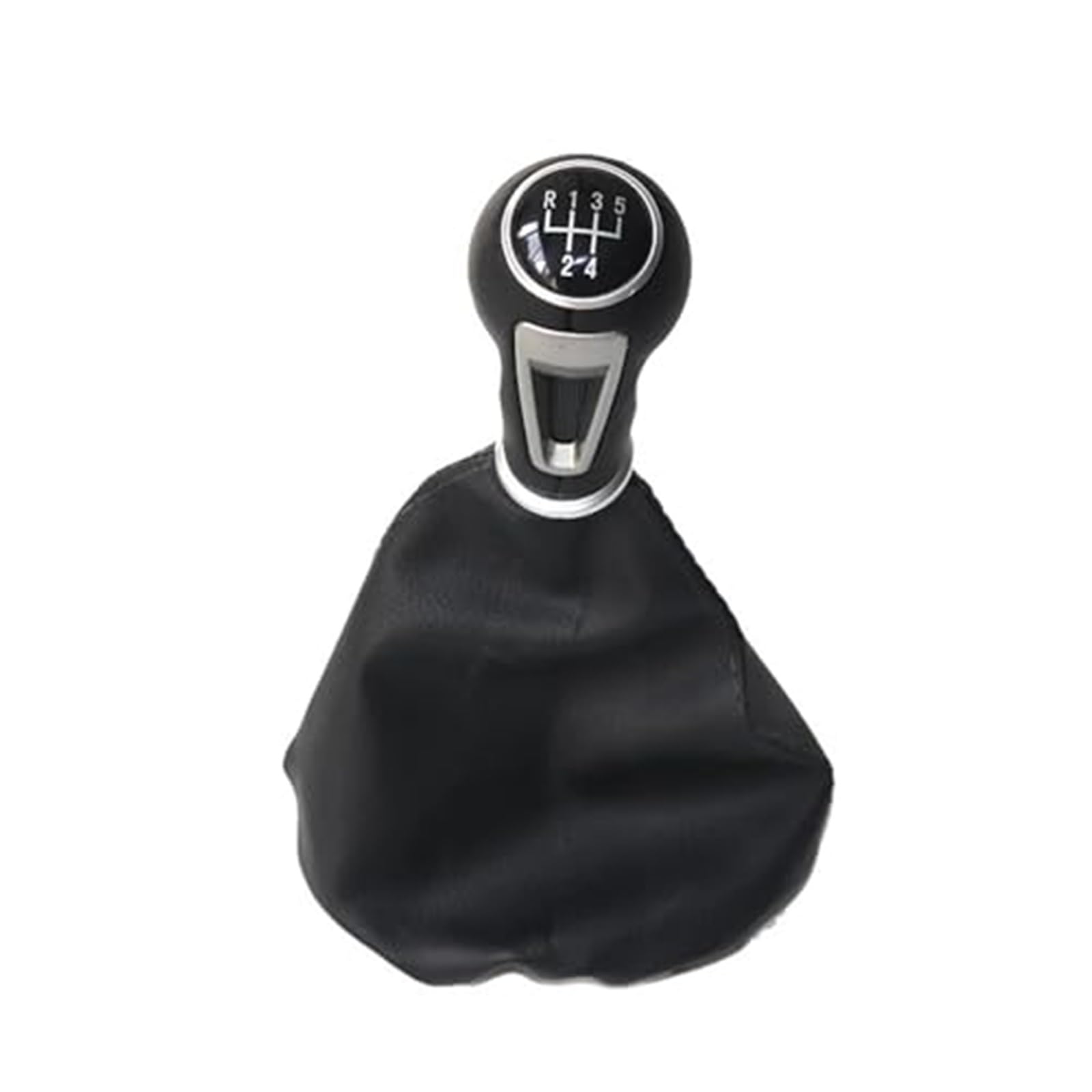 XEBRAD Auto Schaltknauf Hebel Stick Gamasche Kofferraumabdeckung Kragen Leder, for Seat, Ibiza IV Schaltsackabdeckung fürs Auto(Black 5 Speed Set) von XEBRAD