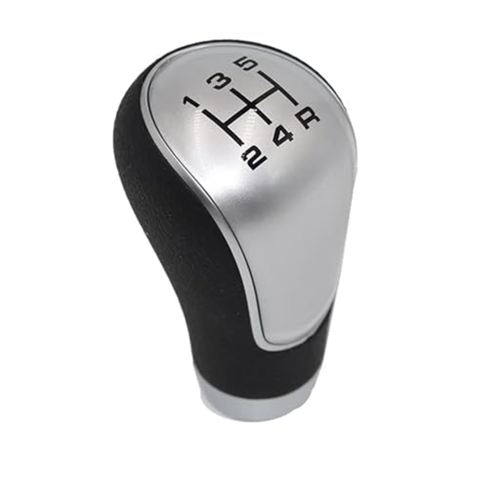 XEBRAD Auto Shift Schaltknauf Hebel Gaitor Kofferraum Abdeckung Schaltgetriebe, for Hyundai, Ix35, for Elantra, Tucson Matrix Schaltsackabdeckung fürs Auto(Black 5 Speed Sliver) von XEBRAD