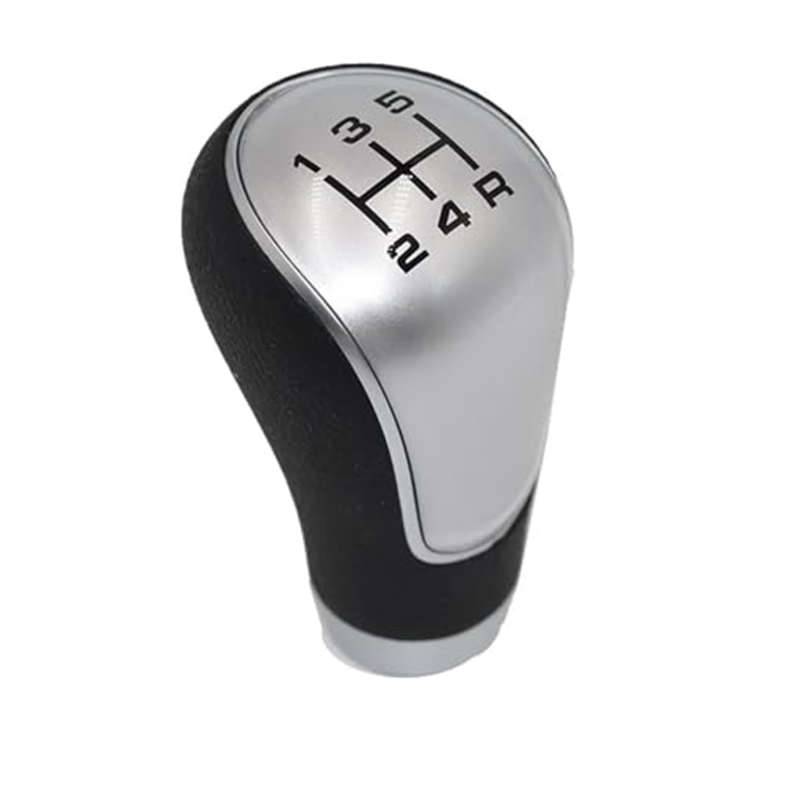 XEBRAD Auto Shift Schaltknauf Hebel Gaitor Kofferraumabdeckung Schaltgetriebe, for Mazda, 3, for Mazda, 2 6 Getriebekopf Car Styling Assessoires Schaltsackabdeckung fürs Auto(Black 5 Speed Sliver) von XEBRAD