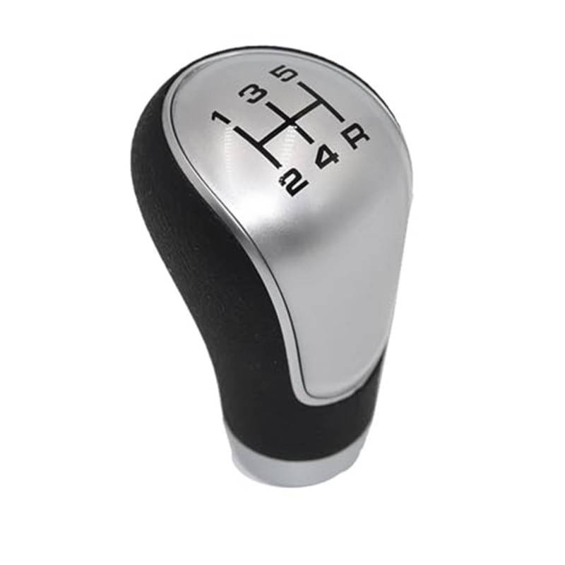 XEBRAD Auto Shift Schaltknauf Hebel Gaitor Kofferraumabdeckung Schaltgetriebe, for Mazda, 3, for Mazda, 2 6 Getriebekopf Car Styling Assessoires Schaltsackabdeckung fürs Auto(Black 5 Speed Sliver) von XEBRAD
