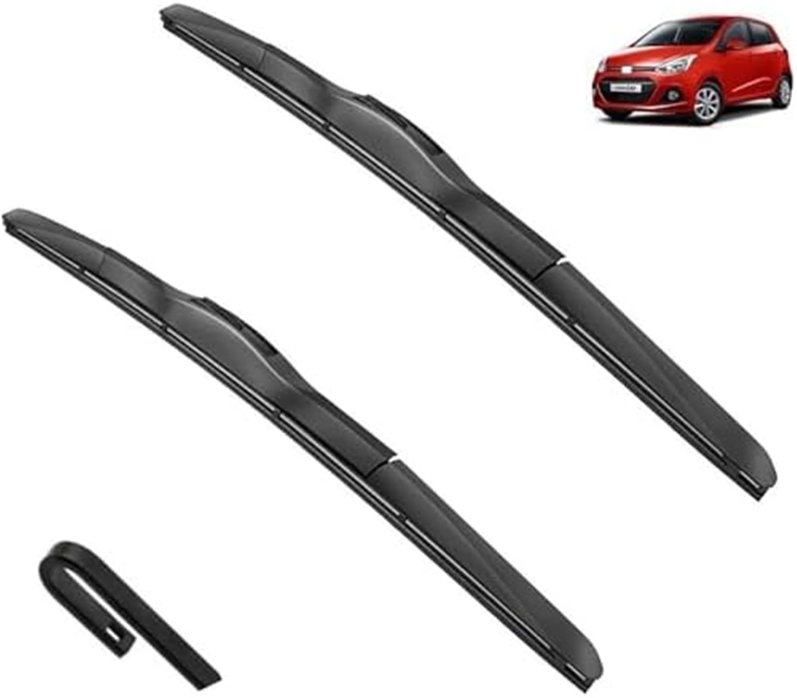 XEBRAD Auto-Wischerblatt, for Hyundai, i10 MK2 IA BA 2013-2022 Grand Windschutzscheibe Windschutzscheibe Fensterwascher Cutter Fit U Hakenarme 22"16"11" (Farbe: Vorne, Größe: LHD) Heckscheibenwischera von XEBRAD