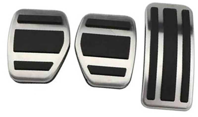 XEBRAD Bremspedalabdeckung, for Peugeot, 2008 2015–2018, Auto-Pedale, Zubehör, Edelstahl, Auto-Innenraum, Kraftstoffpedal Auto-Pedalauflage-Abdeckung(Black 3 Pcs MT) von XEBRAD
