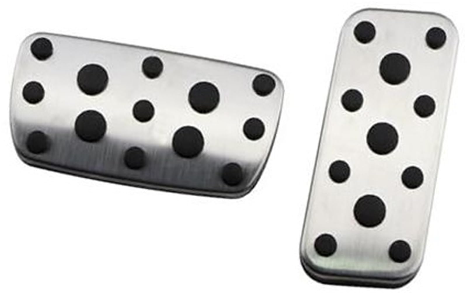 XEBRAD Edelstahl Auto Bremspedal Pad Abdeckung Restfoot Pedale, for Subaru, for Forester, SG 2003-2005 Auto Schutz Abdeckungen Auto-Pedalauflage-Abdeckung(Black at Without Rest) von XEBRAD