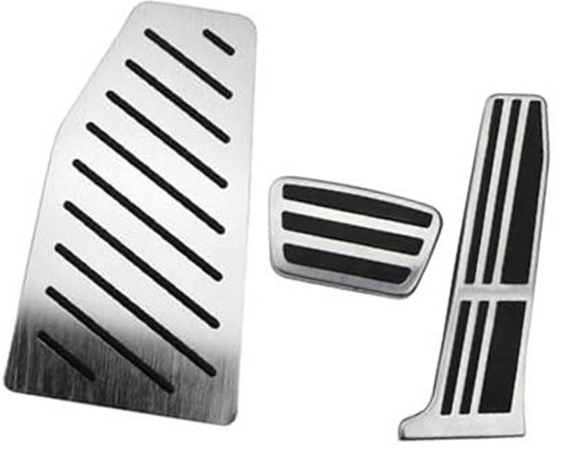 XEBRAD Edelstahl-Auto-Bremspedal-Schutzabdeckung, for Toyota, for RAV4, Rav 4 2019 2020 2021 2022 Dead Rest Pedale Abdeckungen Auto-Pedalauflage-Abdeckung(Black at with Rest) von XEBRAD