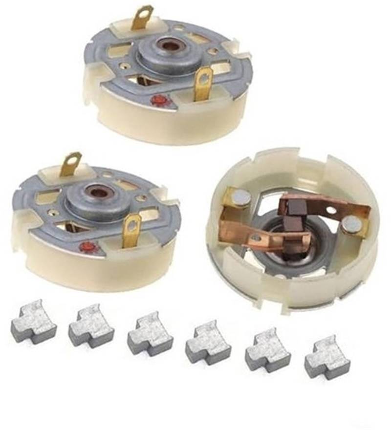 XEBRAD Kohlebürstenhalter, 3 Stück elektrische Bohrmaschine Motor Kohlebürstenhalter + 6 Stück Kohlebürsten, for RS550/555 Auto-Kohlebürstenhalter von XEBRAD
