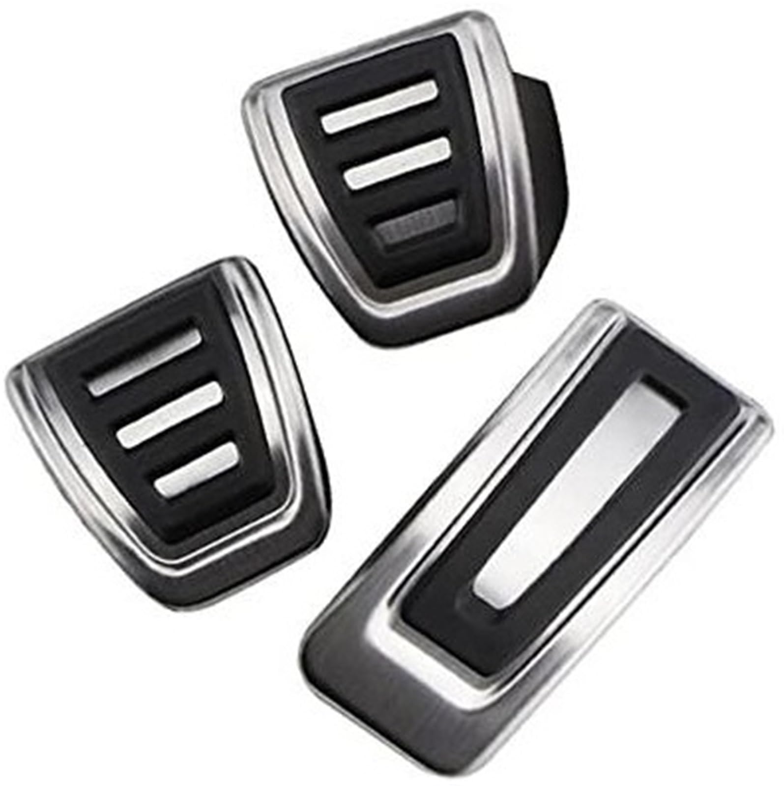 XEBRAD LHD-Auto-Pedalabdeckung, for VW, for Seat, Arona 2017–2022, Edelstahl, Auto-Pedale, Bremspedal-Schutzpolster-Abdeckung Auto-Pedalauflage-Abdeckung(Black MT Without Rest) von XEBRAD