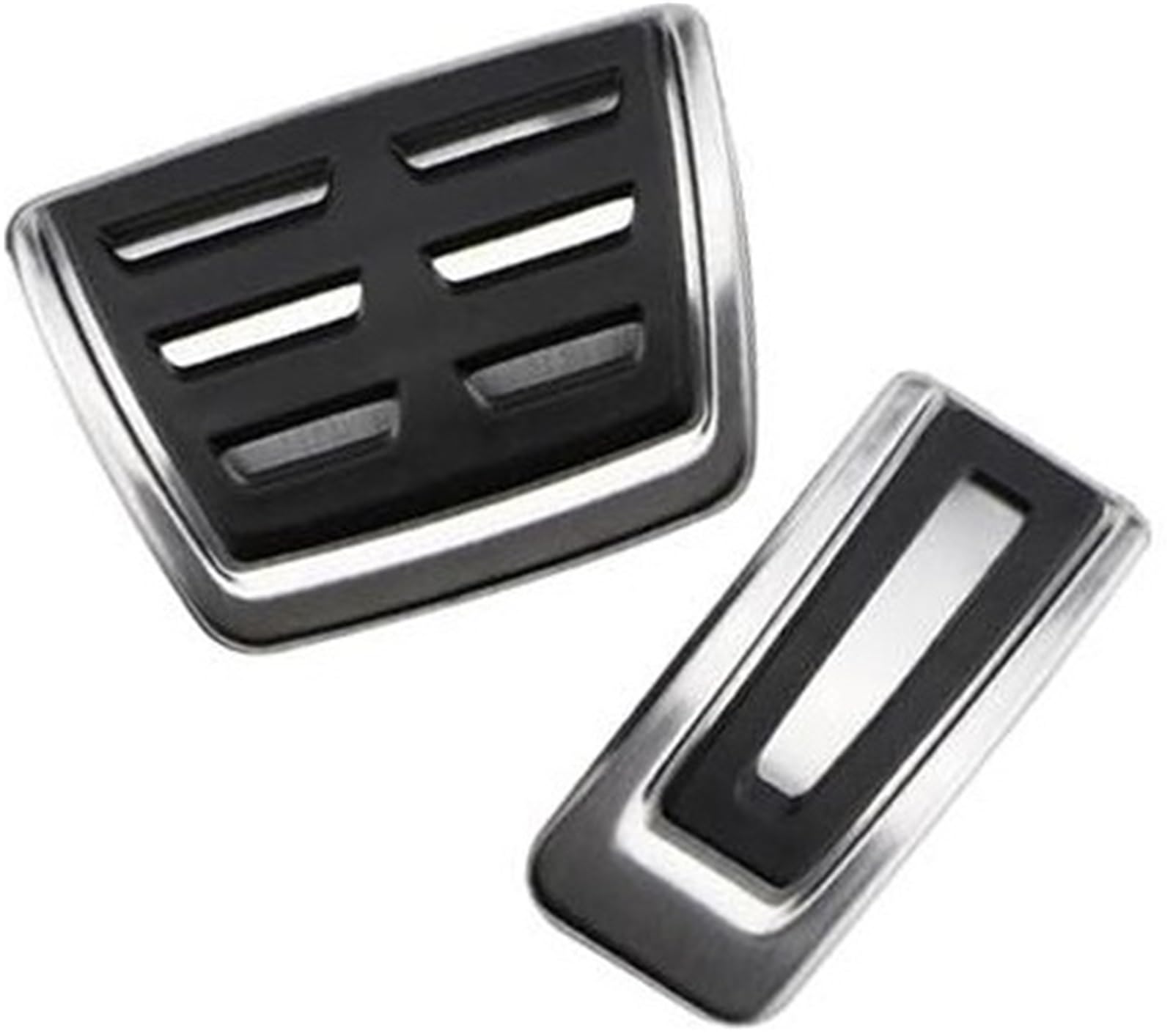 XEBRAD LHD-Auto-Pedalabdeckung, for VW, for Seat, Arona 2017–2022, Edelstahl, Auto-Pedale, Bremspedal-Schutzpolster-Abdeckung Auto-Pedalauflage-Abdeckung(Black at Without Rest) von XEBRAD