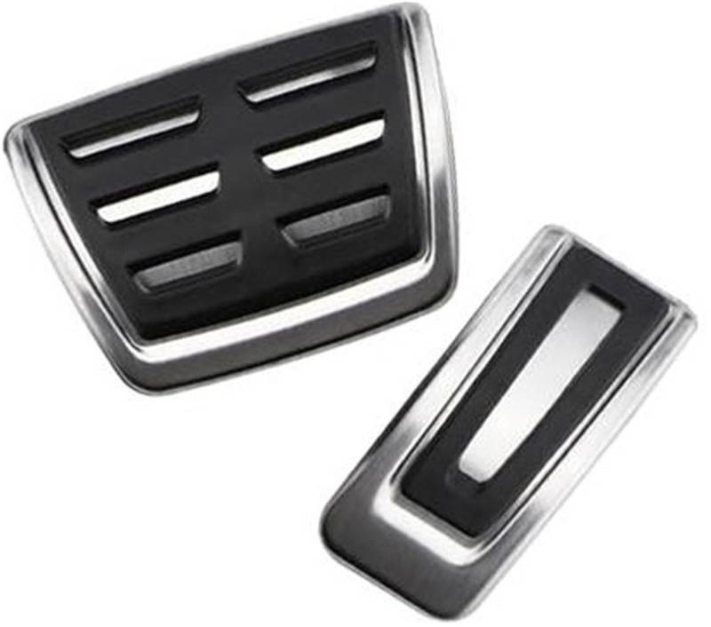 XEBRAD LHD-Auto-Pedalabdeckung, for VW, for Seat, Arona 2017–2022, Edelstahl, Auto-Pedale, Bremspedal-Schutzpolster-Abdeckung Auto-Pedalauflage-Abdeckung(Black at Without Rest) von XEBRAD