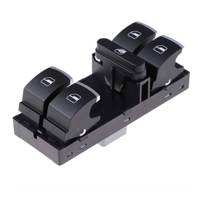 XEBRAD Links Electric Power Auto-Fenster-Lift Control-Schalter Taste Schalter for Fensterheber gepasst for Volkswagen Passat CC Jetta Golf Kaninchen Tiguan Seat Altea Ibiza Leon Toledo 3C8959857 Schal von XEBRAD