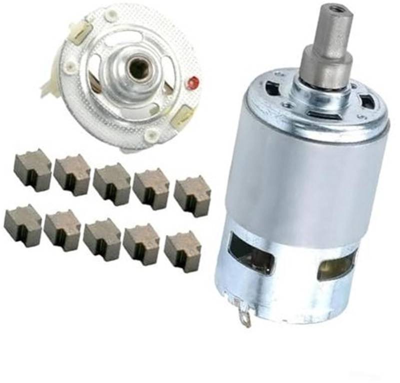 XEBRAD Motorsatz, Kohlebürsten-Ersatz, Typ 775 Lithium-Haartrockner-Motor, Kohlebürstenhalter, Kohlebürsten-Set Auto-Kohlebürstenhalter von XEBRAD
