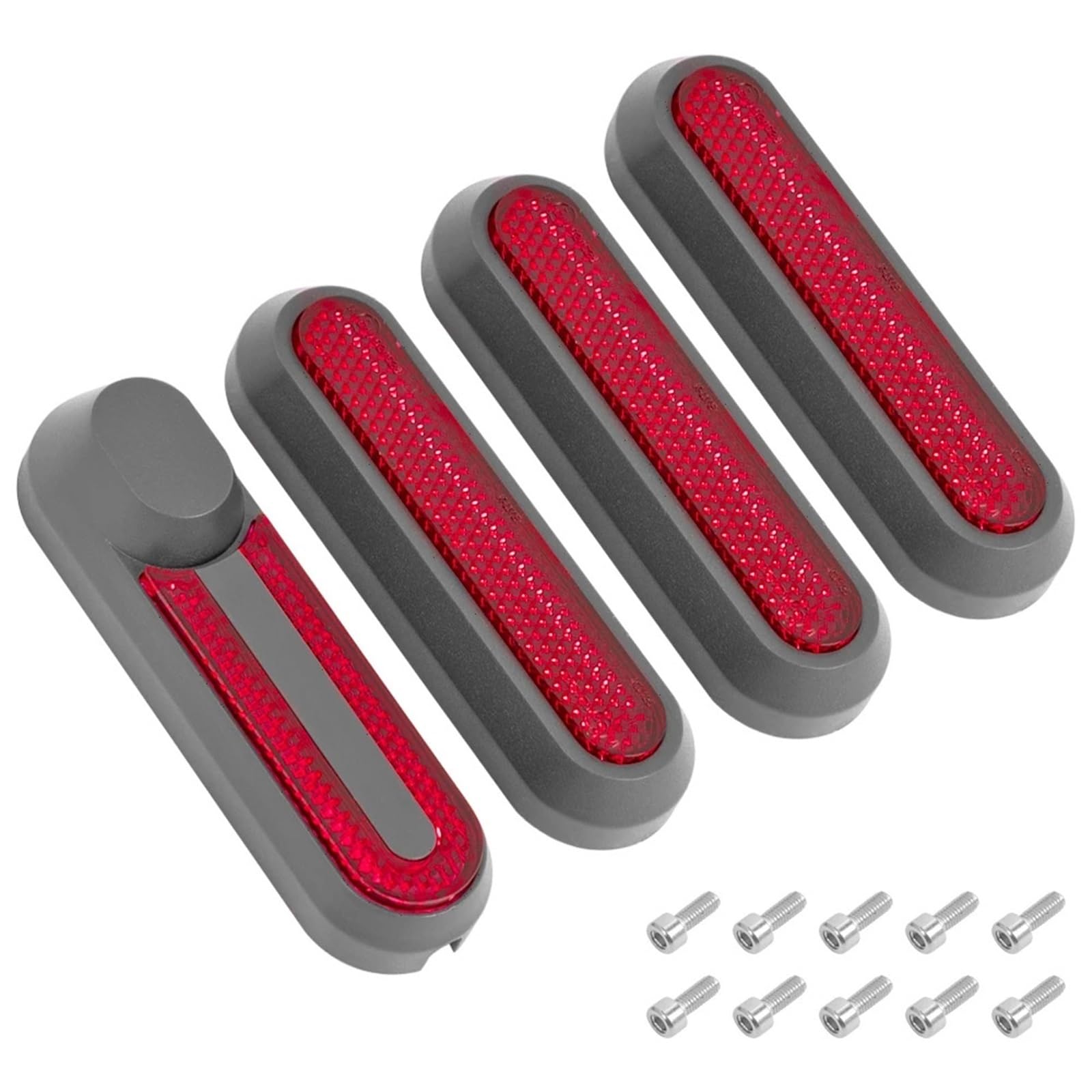 XEBRAD Neue Radabdeckung, Radkappe, Schutzschalen, reflektierende Aufkleber for Elektroroller, for Xiaomi, Mi 1S Pro 2 M365 Scooter-Zubehör Reflektorschale für Elektroroller(Black Red) von XEBRAD