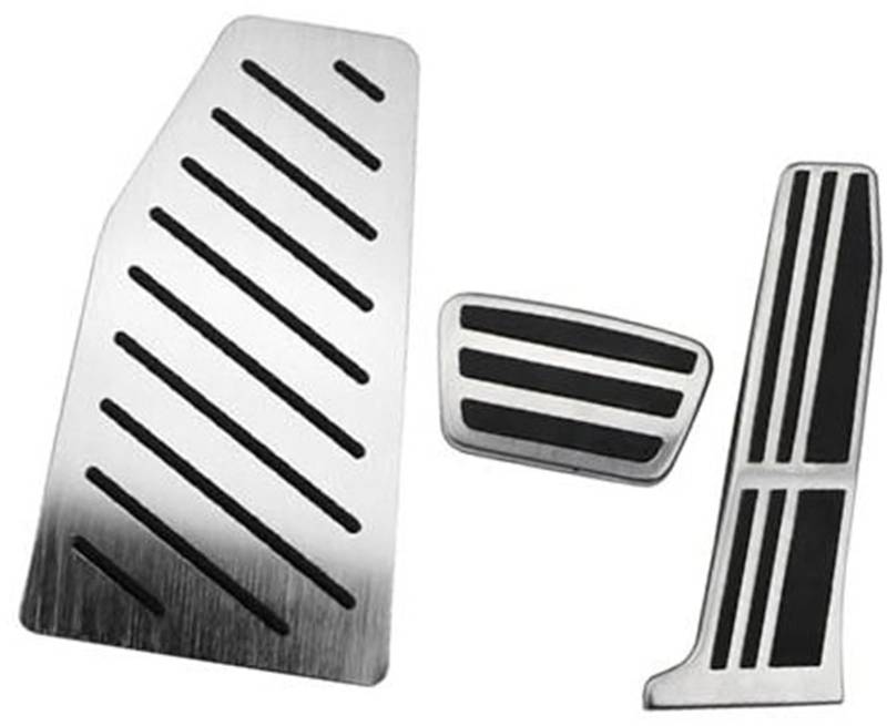 XEBRAD Pedalschutzabdeckung, for Toyota, for RAV4, Rav 4 2019–2021, LHD-Autopedale, Auto-Edelstahl, at-Bremse, Dead Rest Auto-Pedalauflage-Abdeckung(Black at with Rest) von XEBRAD