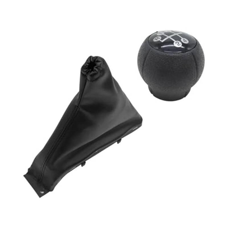 XEBRAD Schaltknauf, Schaltmanschette, Kofferraumabdeckung, for Opel, Astra F 1991–1998, Auto-Styling, Handbremshebel Schaltsackabdeckung fürs Auto(Black Handbrake Gearknob) von XEBRAD