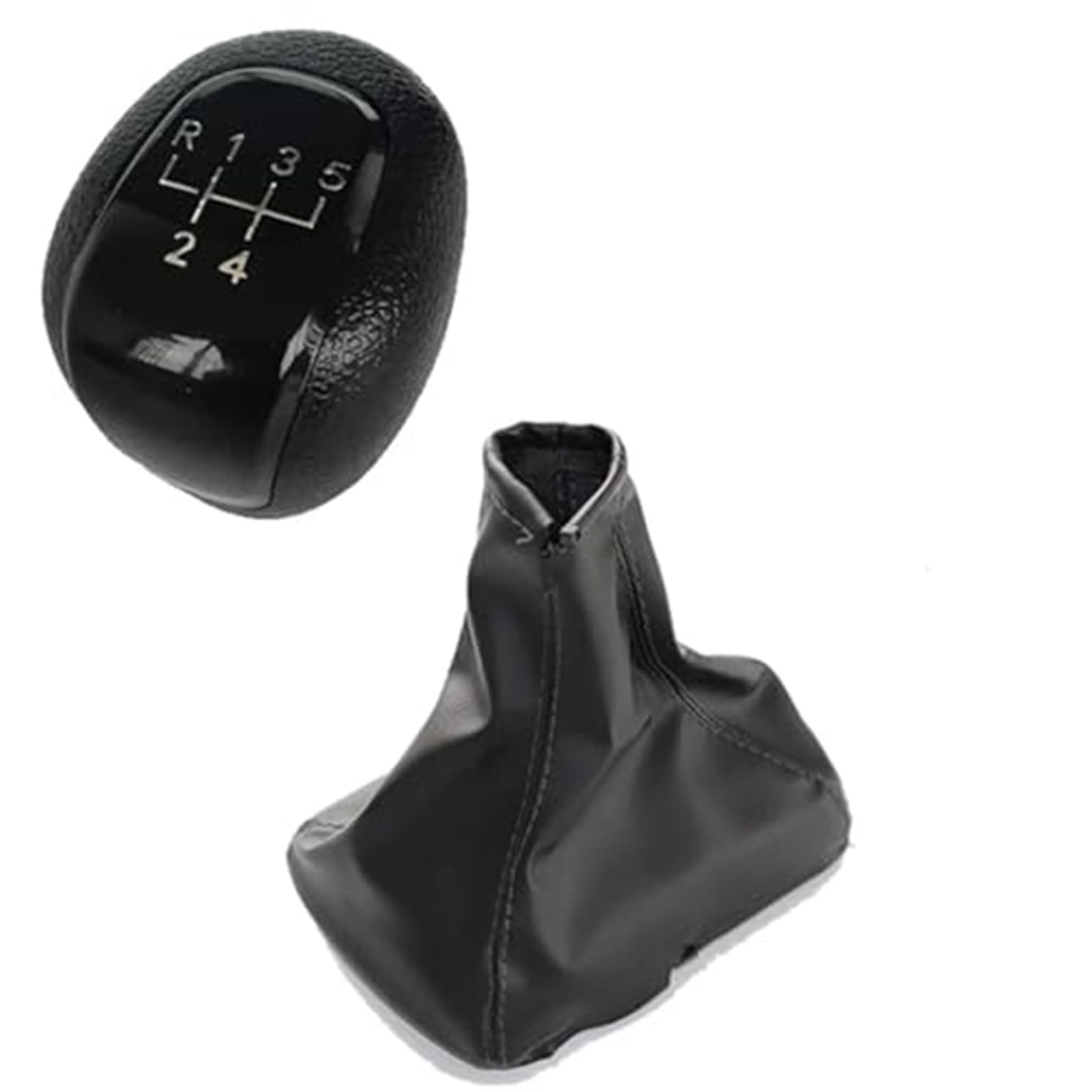 XEBRAD Schaltknauf Schaltkragen Hebel Schaltmanschette Kofferraumabdeckung, for Buick, for Excelle, 2008 2009 2010 2011 2012 Schaltsackabdeckung fürs Auto(Black Plastic Pair) von XEBRAD