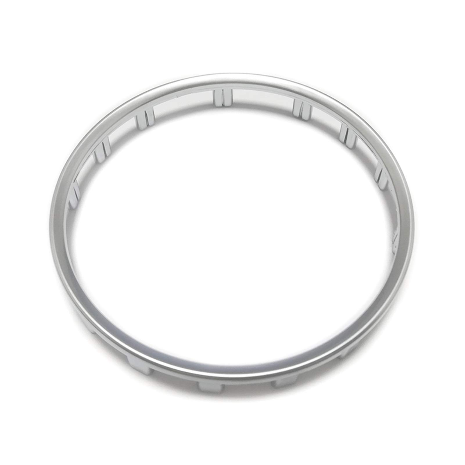 XEBRAD Silber Chrom Lenkradverkleidung Flying Wheel Badge Center Logo Ring Einsatz Emblem Rahmen, for Audi, A1 A5 A6 C7 Q5 Dekorativer Aufkleber fürs Lenkrad(for A6 2012 2017) von XEBRAD