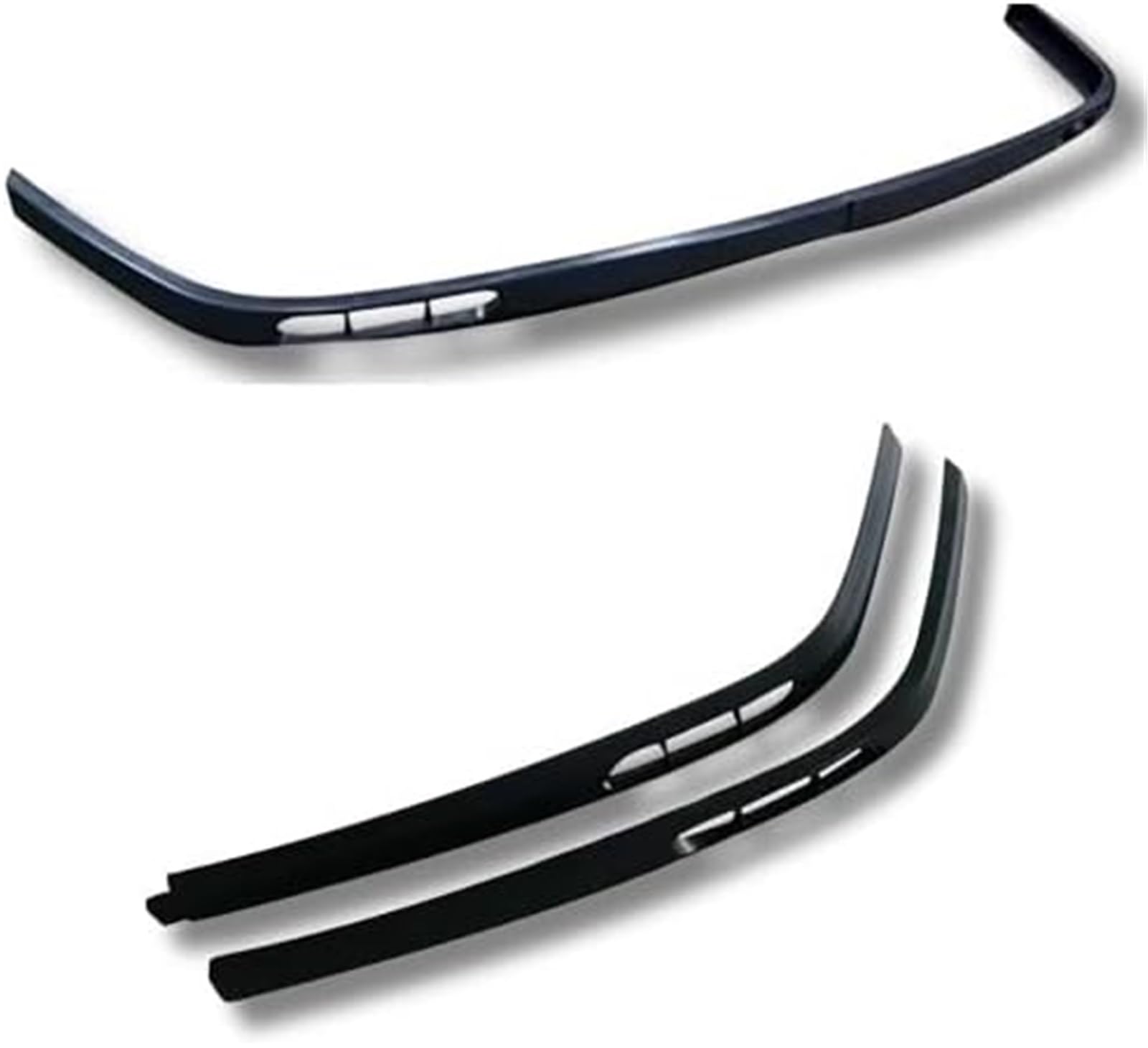 XEBRAD Splitter 2-teilig, for Peugeot, 307 Bodykit Autozubehör Spoiler Splitter Diffusorklappe Sportstoßstange Außenteile Frontstoßstangenlippe Lippensplitter(Modell 2) Autospoiler-Splitter(BLACK Mode von XEBRAD
