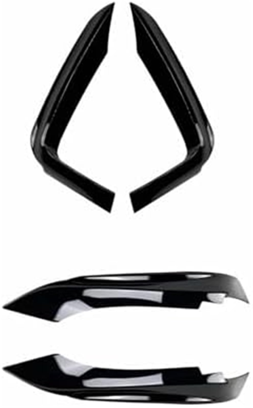 XEBRAD Splitter Frontstoßstange Seitensplitter Spoiler Kit Nebelscheinwerferabdeckung, for BMW, 4er F32 F33 F36 Sport 420i 428i 435i 440i Tech 2014-2020 Lippensplitter (Carbon Look B) Frontstoßstangen von XEBRAD
