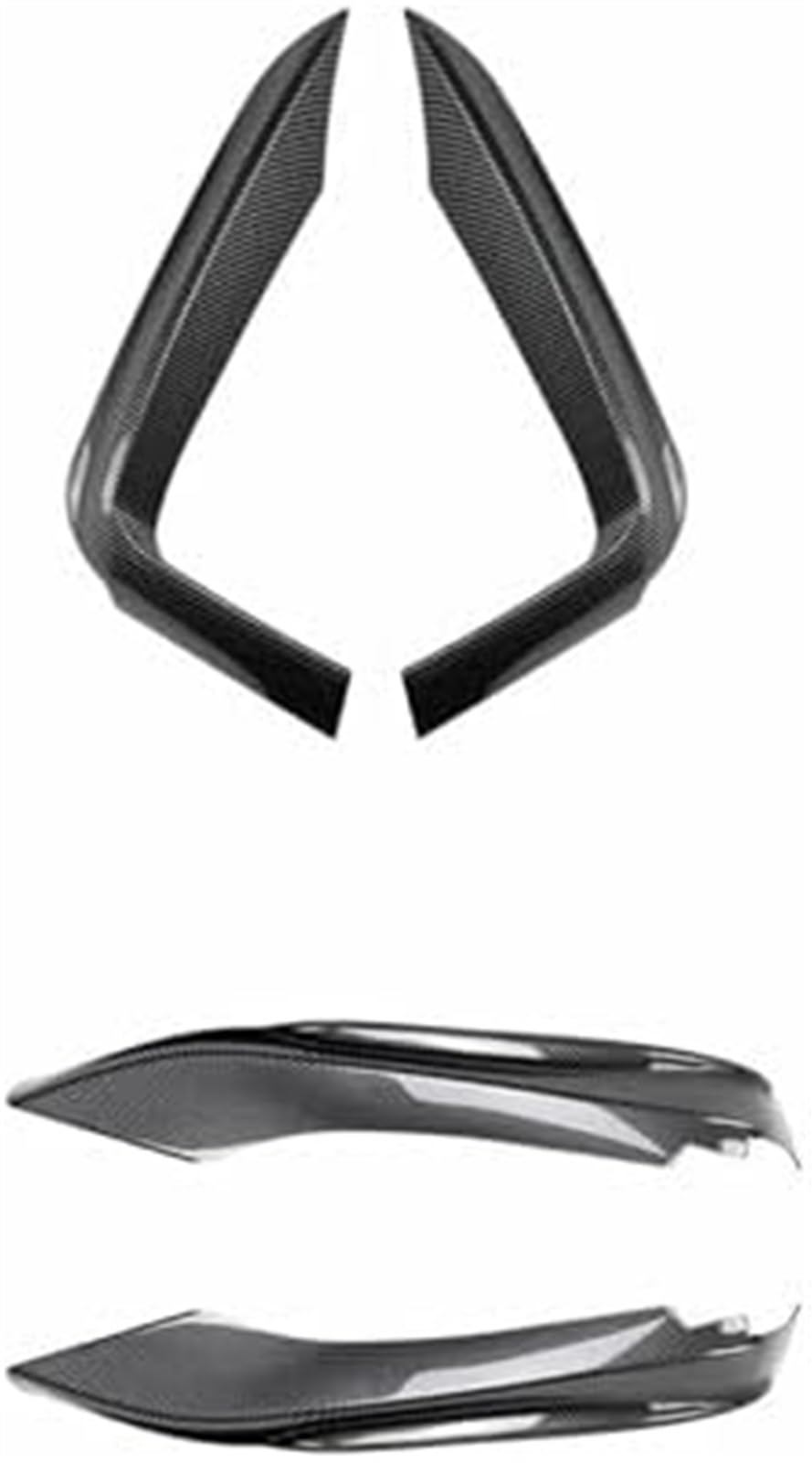 XEBRAD Splitter Frontstoßstange Seitensplitter Spoiler Kit Nebelscheinwerferabdeckung, for BMW, 4er F32 F33 F36 Sport 420i 428i 435i 440i Tech 2014-2020 Lippensplitter (Carbon Look B) Autospoiler-Spli von XEBRAD