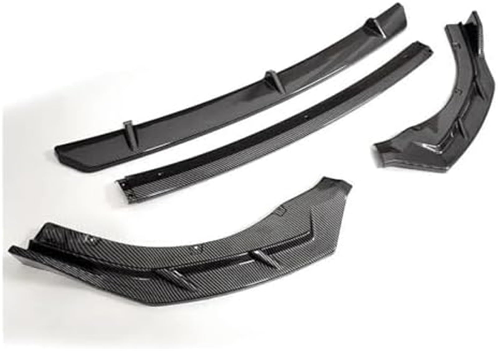 XEBRAD Splitter Frontstoßstangenlippe, for Chery, for Arrizo 8 2022 bis 2024 Air Splitter Karosserie-Kit Spoiler Schwarze Röcke Zubehör Lippensplitter(Typ A Carbonfarbe) Frontstoßstangen-Lippensplitte von XEBRAD