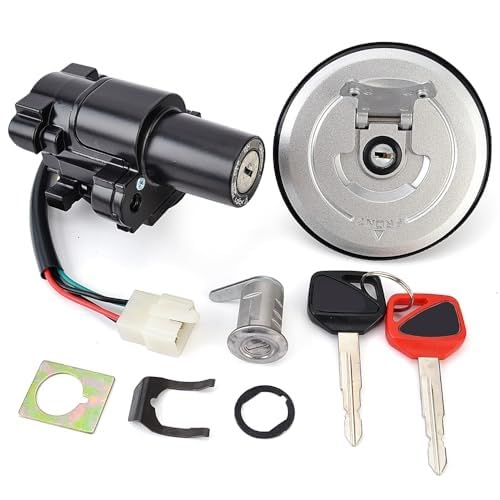 XEBRAD Tankdeckel for Sitz, Zündschalter-Startschloss-Schlüsselsatz, for CB600F CB600F2Y Hornet S 600 CB250 Hornet 250 35010-MBZ-D01 35010-KEA-740 35010-KEA-J00 35010-KEA-J50 Motorrad-Zündschalter und von XEBRAD