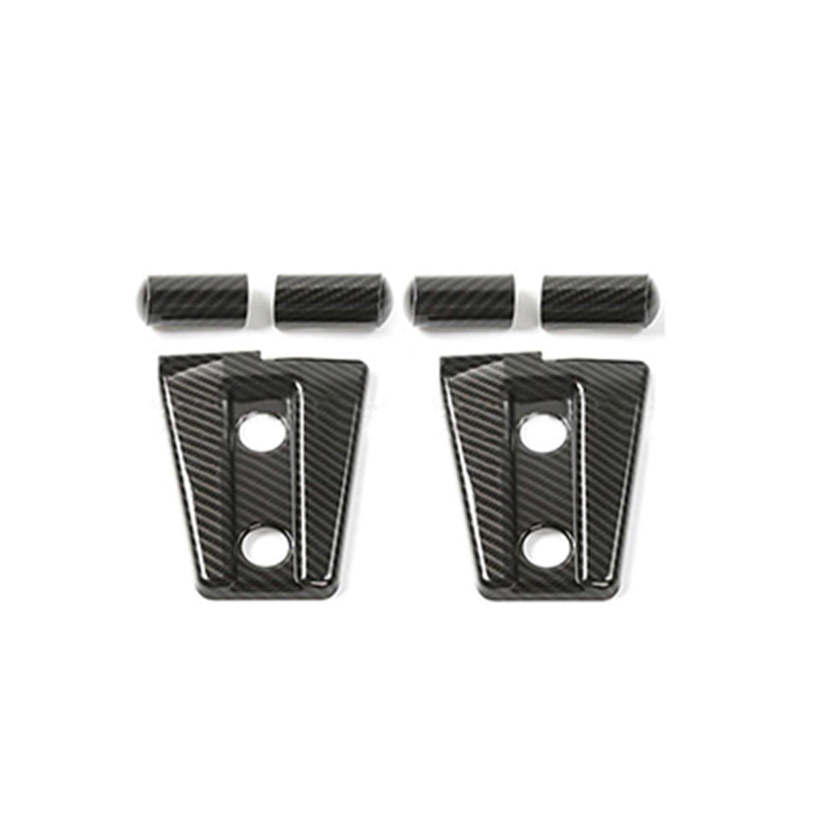 XEBRAD Verkleidungssatz for die Scharnierabdeckung der Motorhaube vorne aus Kohlefaser, for Wrangler 2007 2008 2009 2010 2011 2012 2013 2014 2015 2017 Türscharnier-Umbausatz(Carbon Fiber) von XEBRAD