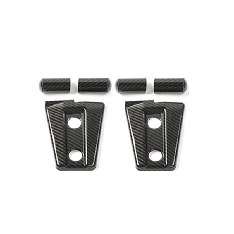 XEBRAD Verkleidungssatz for die Scharnierabdeckung der Motorhaube vorne aus Kohlefaser, for Wrangler 2007 2008 2009 2010 2011 2012 2013 2014 2015 2017 Türscharnier-Umbausatz(Carbon Fiber) von XEBRAD