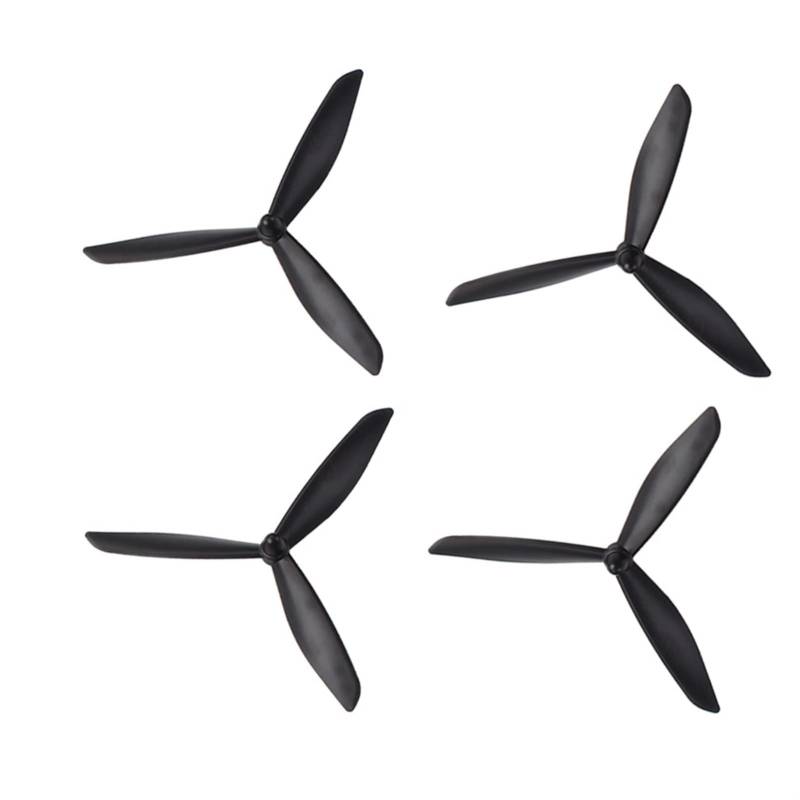 XEBRAD for Bayang X16 X21 Fernbedienung Quadrocopter Ersatzteile Upgrade Dreieck Klinge Schwarz Weiß 20 Stück 1pack Bürstenlose Drohnenpropeller(Black) von XEBRAD