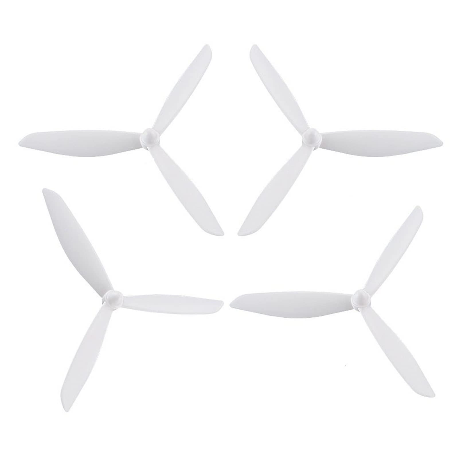 XEBRAD for Bayang X16 X21 Fernbedienung Quadrocopter Ersatzteile Upgrade Dreieck Klinge Schwarz Weiß 20 Stück 1pack Bürstenlose Drohnenpropeller(White) von XEBRAD