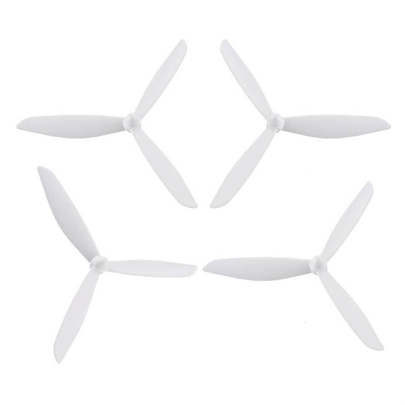 XEBRAD for Bayang X16 X21 Fernbedienung Quadrocopter Ersatzteile Upgrade Dreieck Klinge Schwarz Weiß 20 Stück 1pack Bürstenlose Drohnenpropeller(White) von XEBRAD